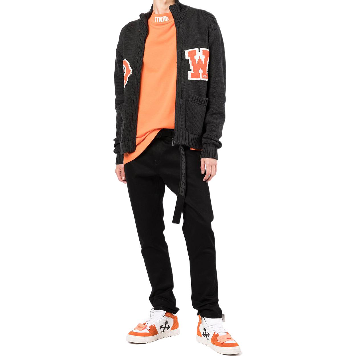 Off-White Logo Intarsia Jumper OMHA133C99KNI0011020BLACK