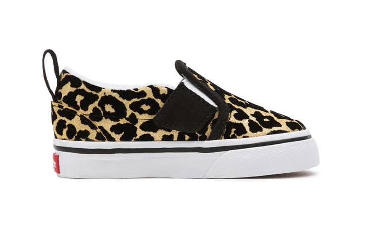 Vans Flocked Leopard Classic Slip-On Velcro 'Black Brown' VN000UBSABS