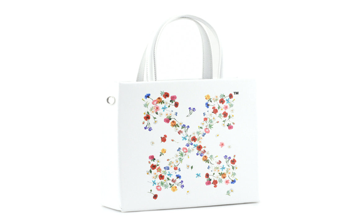 (WMNS) Off-White Arrows Flowers Pattern BoxHandholdBag OWNA059R21LEA0020184