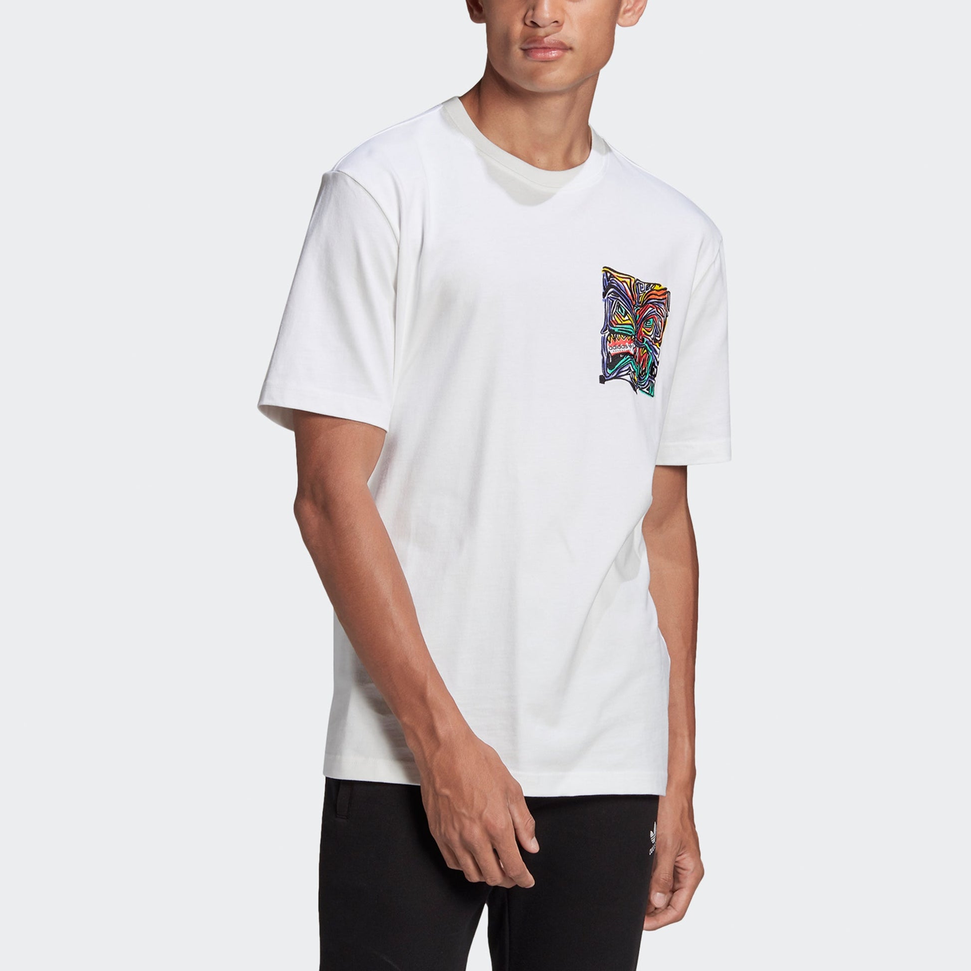 adidas originals Adv Munchman T Casual Sports Round Neck Short Sleeve White GN2377