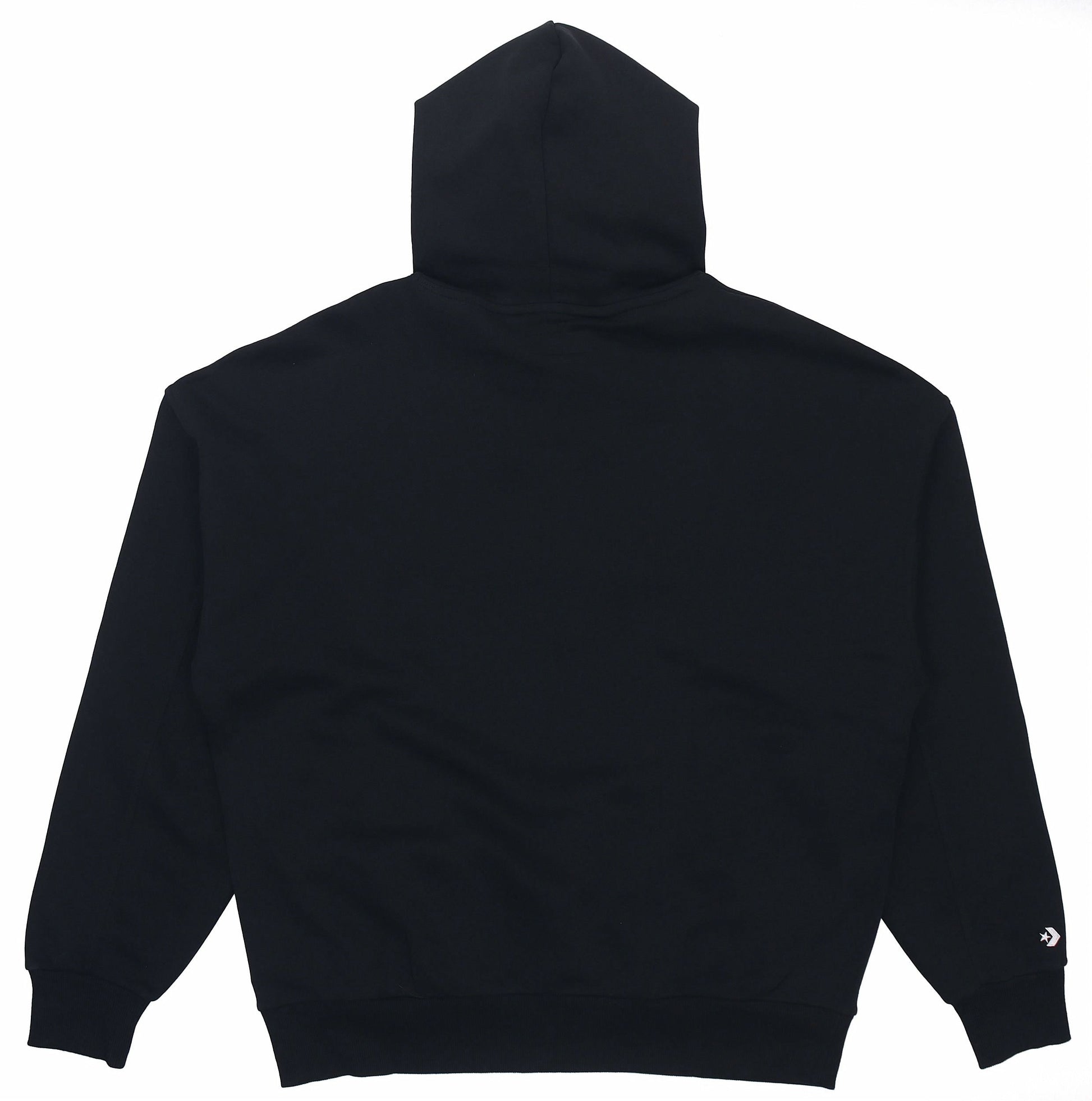 (WMNS) Converse Logo Embroidered Loose Fleece Hoodie Dark Black 10022349-A02
