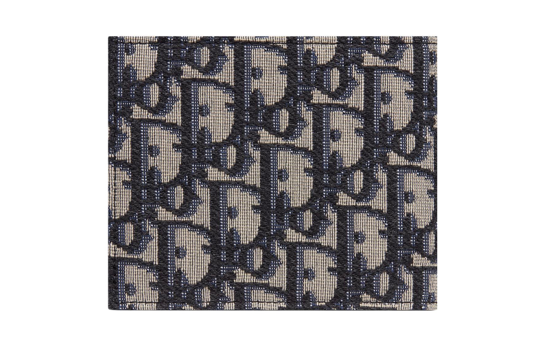 DIOR Compact Wallet 'Beige Black Oblique Jacquard' 2OBBH027YSE-H05E
