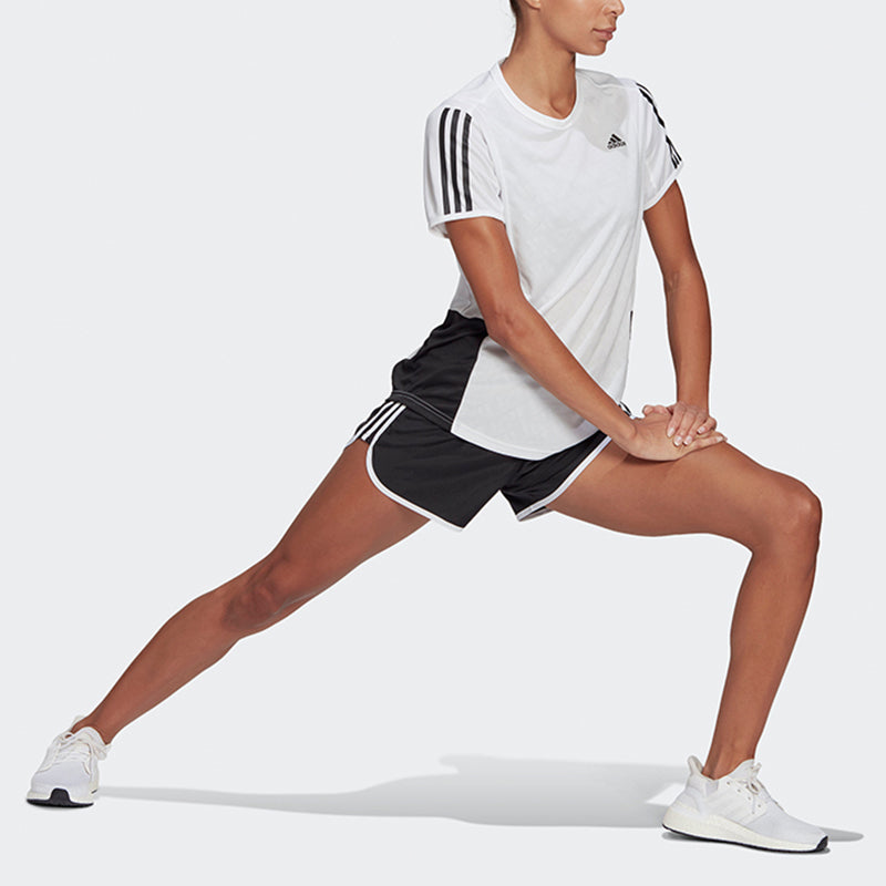 (WMNS) adidas Marathon 20 Shorts Asia Sizing 'Black White' GK5265