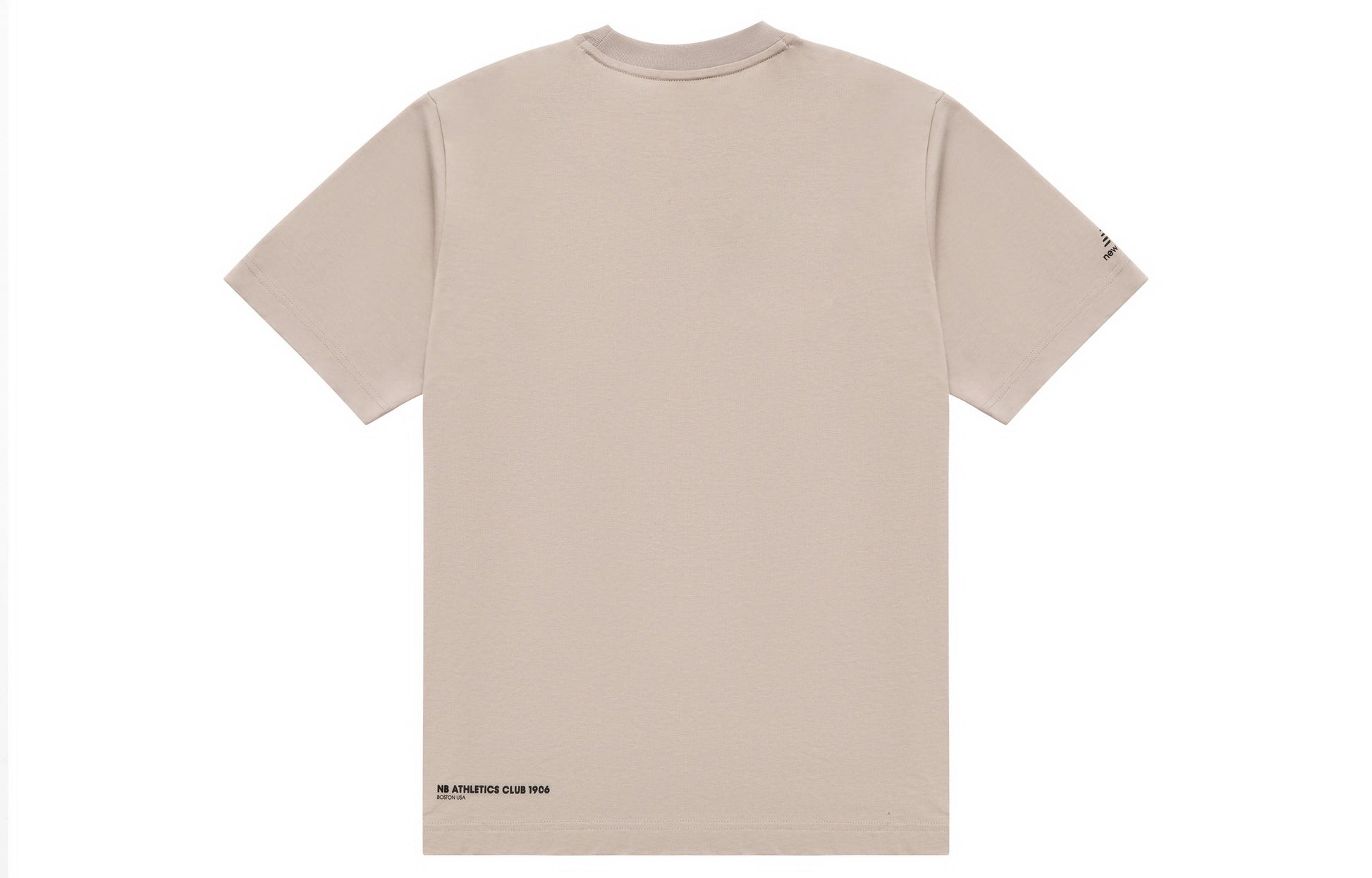 New Balance Logo Print T-Shirt Asia Sizing 'Beige Black' 5ED12093-LBE