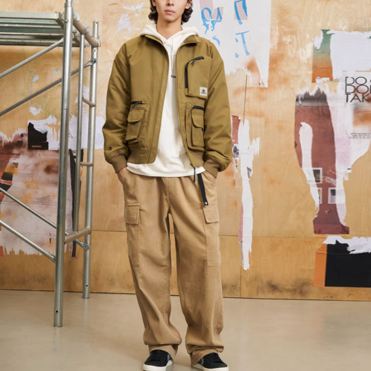 Converse Short Down Bomber Jacket Asia Sizing 'Olive Green' 10025251-A02