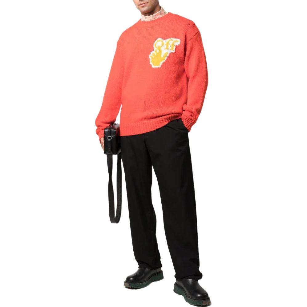 Off-White Hands Off intarsia jumper OMHE085F21KNI0012018