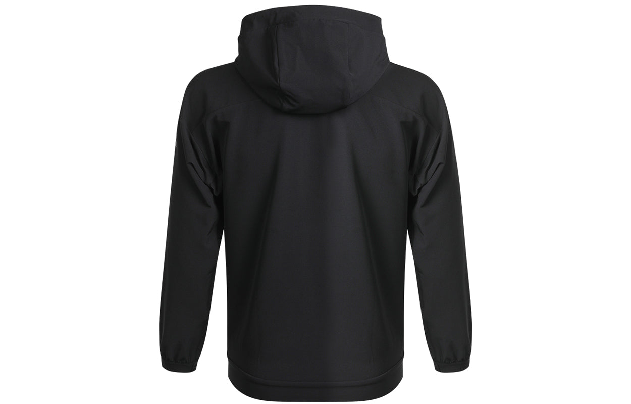 adidas Softsh Jacket Athleisure Casual Sports Woven hooded Fleece Lined Black GN7354