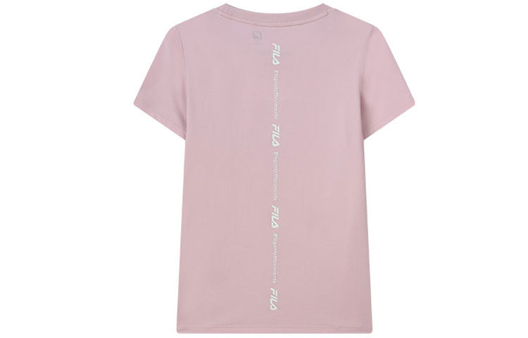 (WMNS) FILA Running Alphabet Logo Short Sleeve Pink A11W122104F-PK