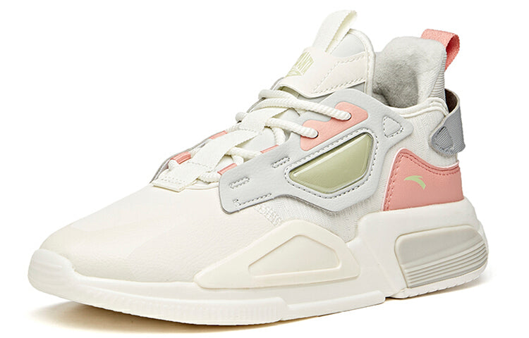 (WMNS) ANTA Running Series Sneakers Mid 'White Grey Pink' 122048808-6