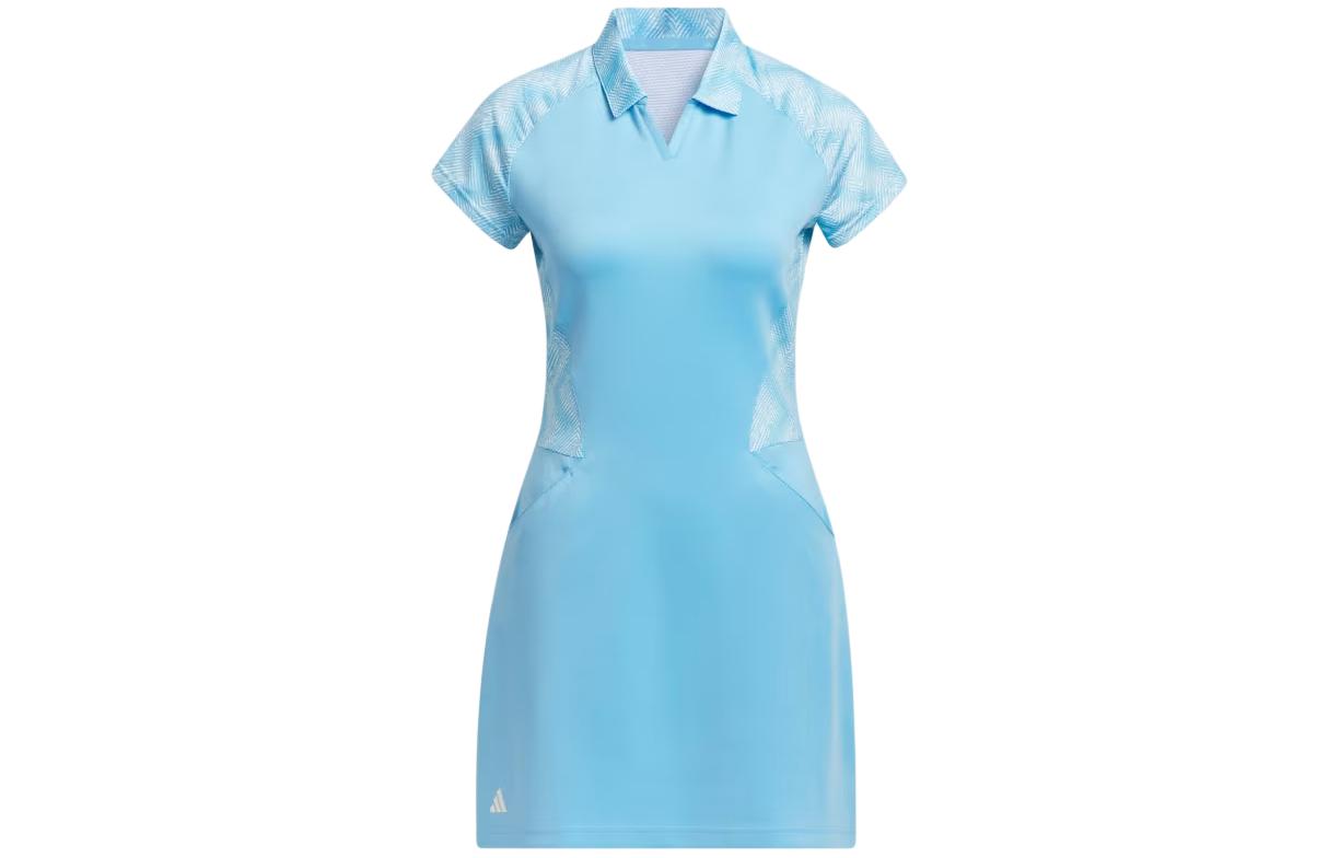 (WMNS) adidas Ultimate365 Short Sleeve Dress Asia Sizing 'Light Blue' IN9914