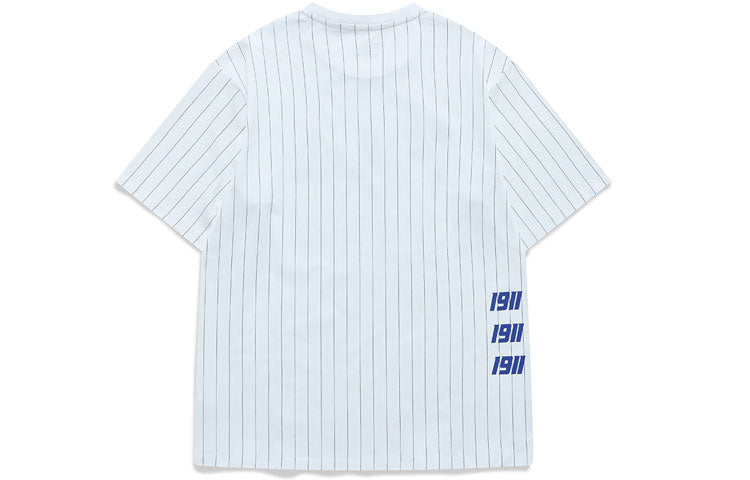 FILA FUSION Stripe Logo Loose Short Sleeve White T11M122108F-BU