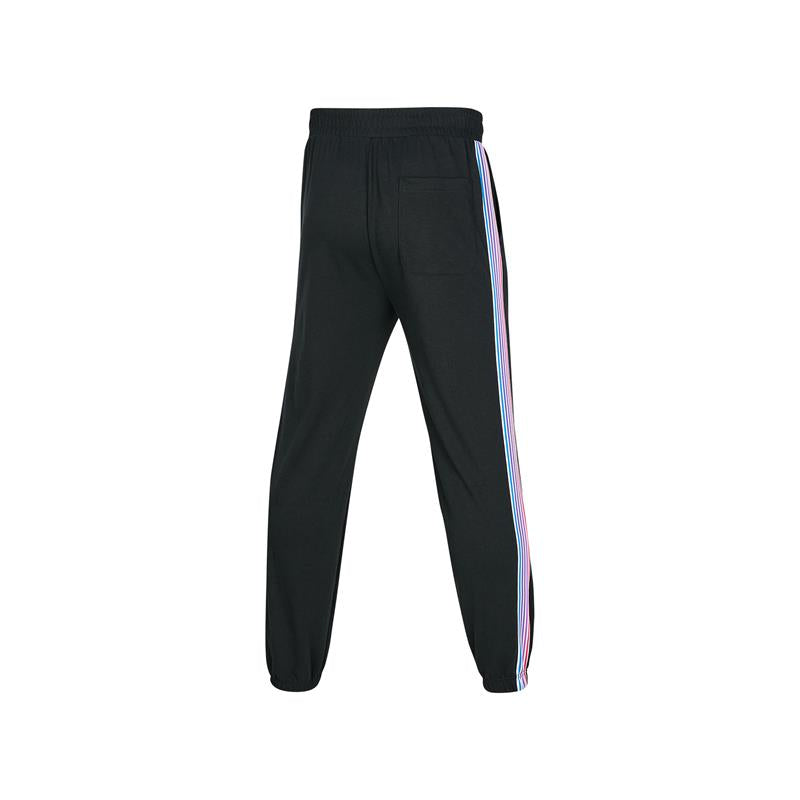 Skechers Side Striped Elastic Waist Tapered Casual Pants 'Black' P122M030