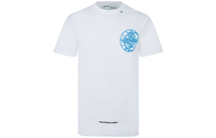 Off-White Cotton Minimalistic Casual Design Short Sleeve White OMAA027R2018500362881