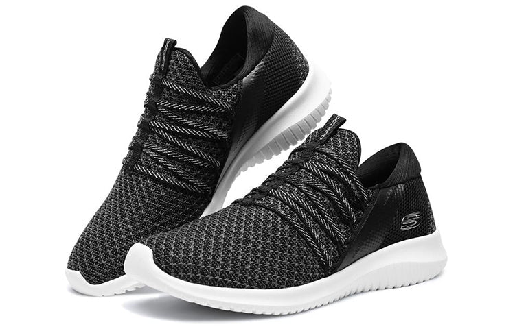 (WMNS) Skechers Ultra Flex 'Black White' 12849-BKW