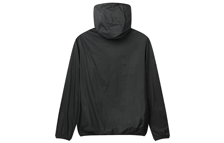 Yellow FILA Sports hooded Woven Tops Black F11M028713F-BK