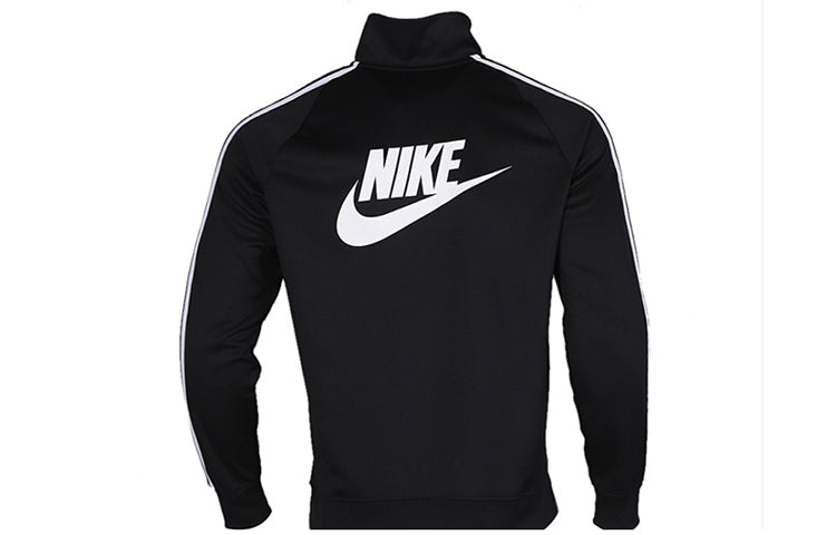 Nike Casual Half Zipper Stand Collar Sports Pullover Black CJ4393-010
