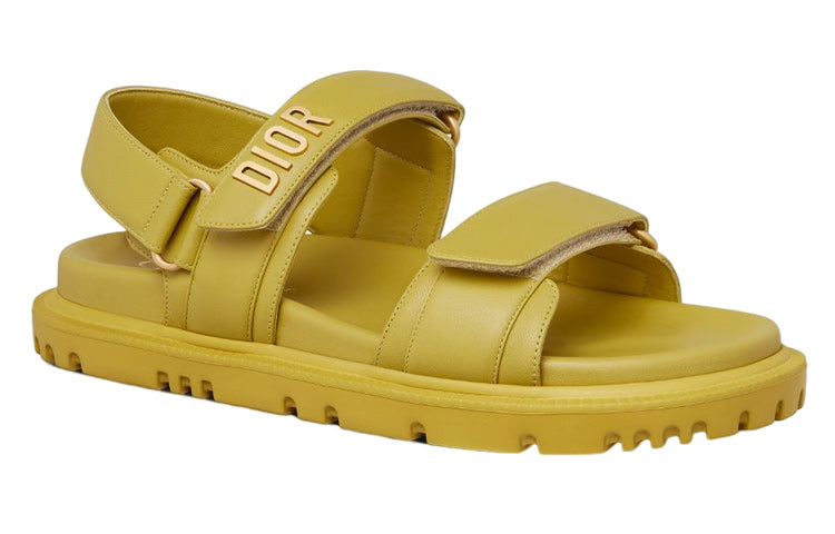 (WMNS) DIORact Sandal Saffron Yellow Lambskin KCQ547LAB_S30Y