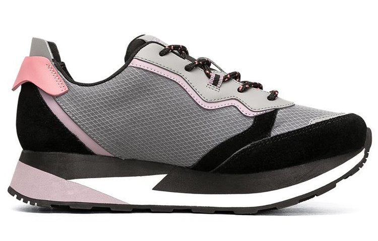 (WMNS) Skechers Low-Top Grey/Black 155492-BKMT
