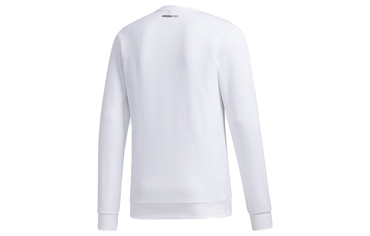 adidas neo M FAV SW Alphabet Printing Sports Pullover White GP5886
