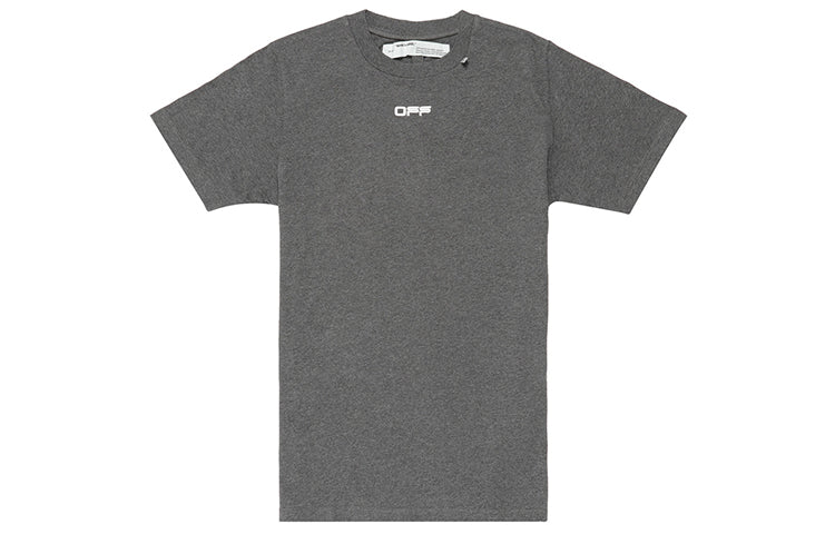 Off-White SS20 Wavy Line Gray Short Sleeve Mens Logo Normal Fit OMAA027R201850040701