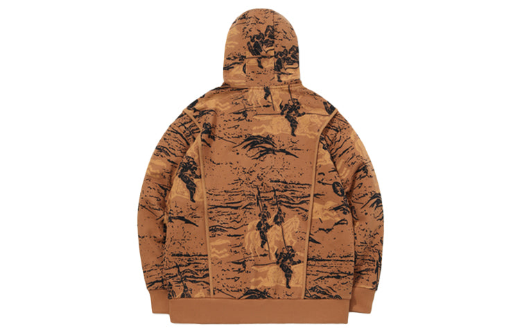 Li-Ning x CF Dunhuang Museum Crossover Athleisure Hoodie 'Brown Black' AWDQB41-3