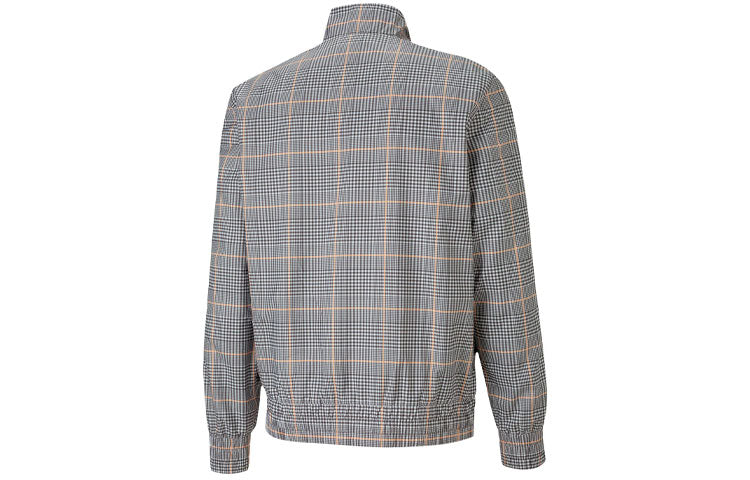 PUMA Recheck Plaid Stand Collar Jacket Black 597887-01