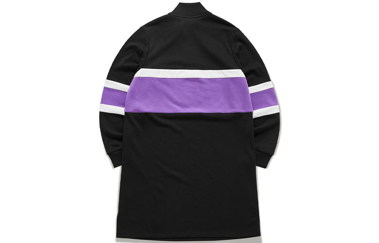 (WMNS) Fila Casual Sports Mid-length Pullover 'Black Purple' T11W112301F-BK