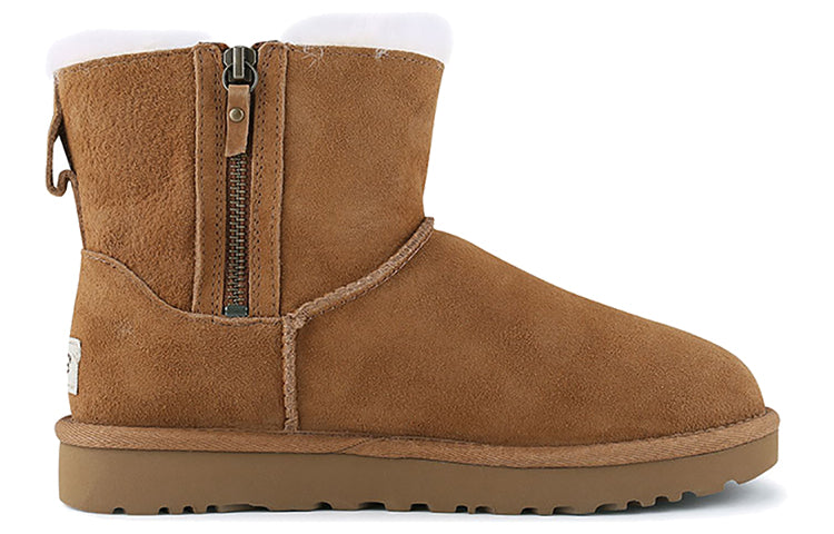 (WMNS) UGG Classic Mini Double Zip Zipper Brown 1018849-CHE