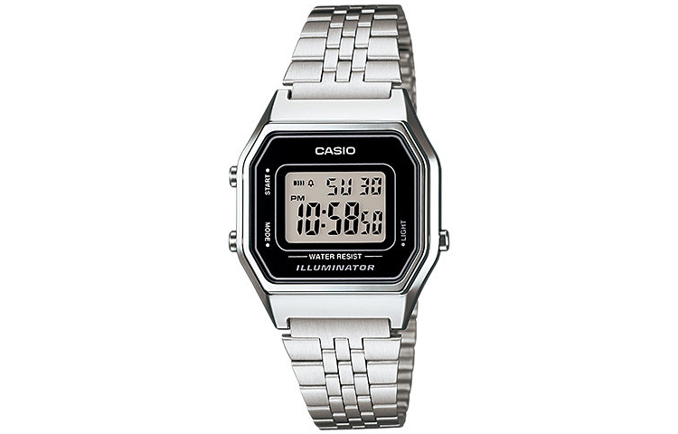 CASIO Quartz Waterproof Unisex Mens Silver Digital LA680WA-1-INTERNATIONAL