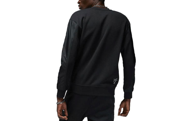 Air Jordan Flight MVP Graphic Fleece Crew-neck Sweatshirt 'Black' DV7588-010