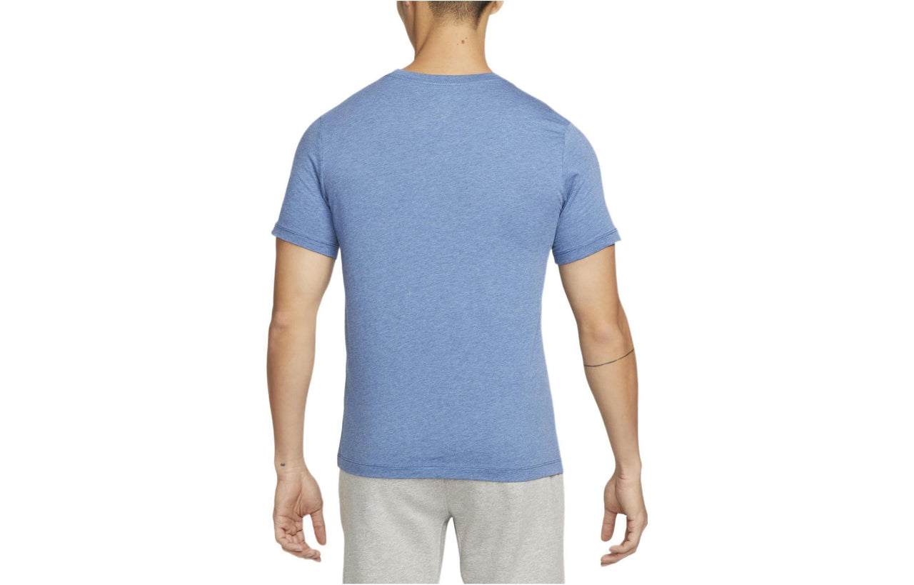 Men's Nike Solid Color Minimalistic Casual Short Sleeve Blue T-Shirt DM2387-407