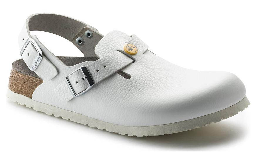 Birkenstock Tokio ESD Natural Leather Sandals 'White' 0061418