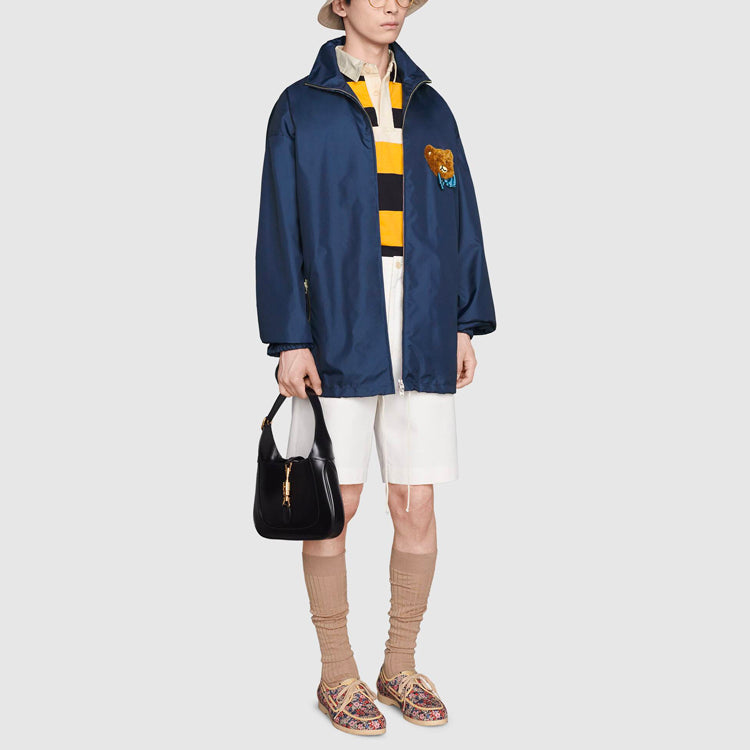 Kai x Gucci Crossover SS21 Pattern Cartoon Printing Loose Jacket Navy Blue 660317-ZAG1V-4340