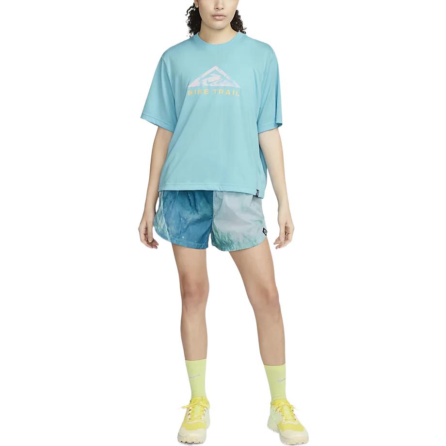 (WMNS) Nike Dri-FIT Repel Mid-Rise 3 Brief-Lined Trail Running Shorts with Pockets 'Blue Teal' DX1021-085