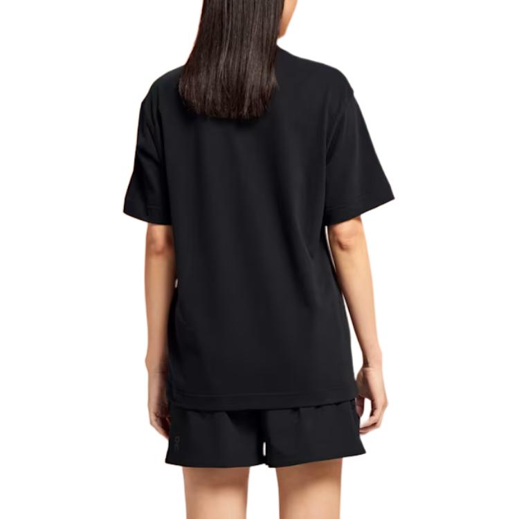 (WMNS) On Running Club-T Flow T-Shirt 'Black' 1WE11630553