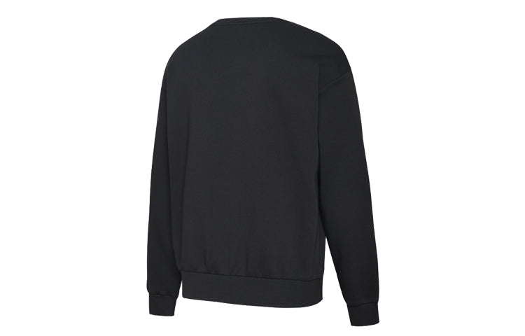 (WMNS) PUMA Round-neck Printing Sweatshirt Black 583841-51