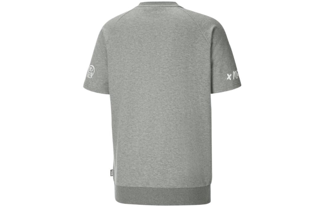 PUMA x Mr doodle Crossover Logo Round Neck Short Sleeve Gray 530649-03