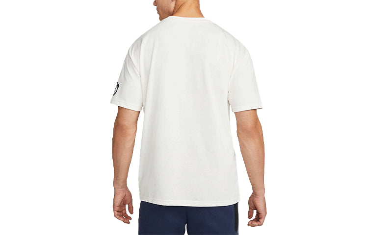 Nike Mens Max 90 T-Shirt Brand Logo Solid Color Round Neck Short Sleeve White DO7033-901
