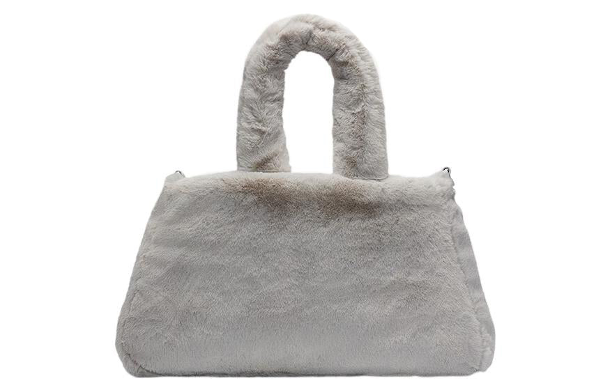Nike NSW Faux Fur Tote Bag 'Grey White' DQ5804-012