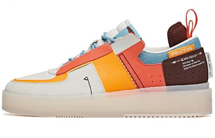 ANTA Skateboarding Series Sneakers 'White Orange Brown' 912048020-4