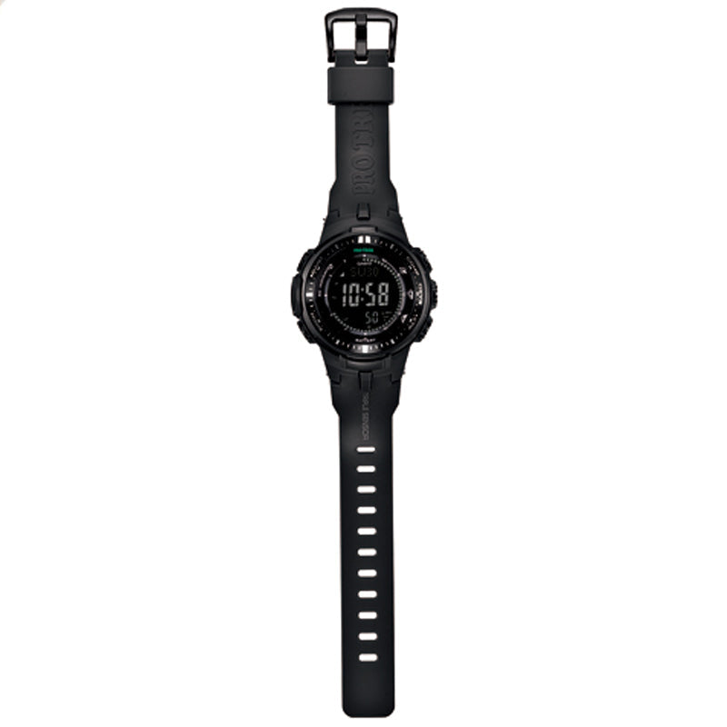 CASIO Solar Powered Waterproof Sports Mens Black Digital PRW-3000-1A