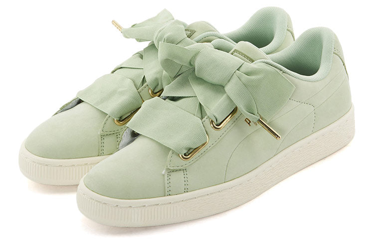 (WMNS) PUMA Basket Heart Shoes Green 369645-02