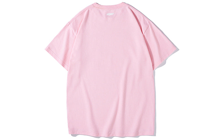 PJs Vigor Surf Pattern Tie Dye Printing Round Neck Short Sleeve Unisex Peach Pink 20SSTS1021-P