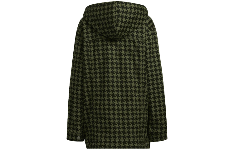 adidas originals x IVY PARK Crossover Plaid Hooded Jacket Green HC6004