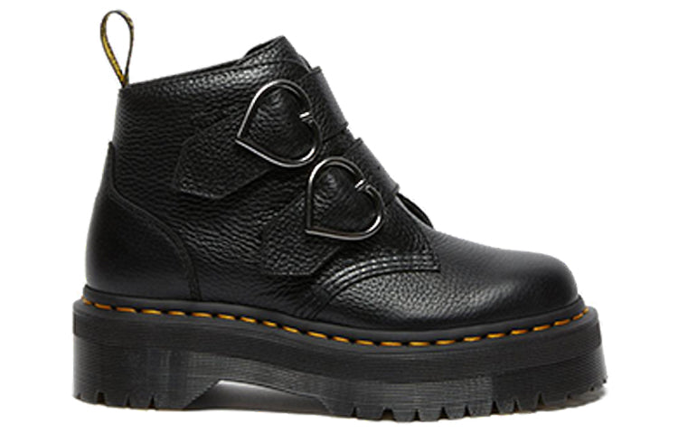 (WMNS) Dr. Martens Devon Heart Martin Boots Black 26439001
