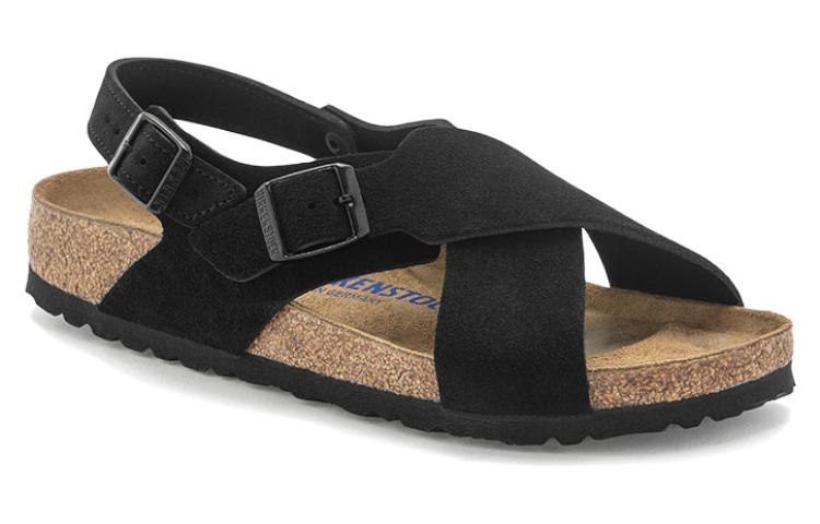 Birkenstock Tulum Suede Leather Narrow Fit Sandals 'Black' 1024086