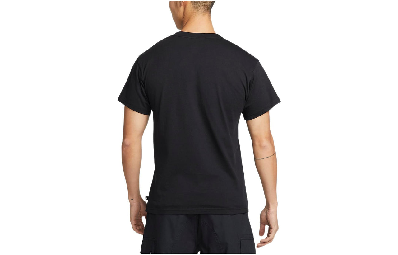 Men's Nike SB Skateboard Solid Color Alphabet Skateboard Casual Round Neck Short Sleeve Black DQ1855-010