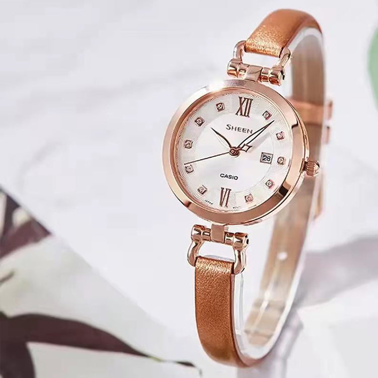 CASIO SHEEN Series Gold Gold Analog SHE-4055PGL-7B