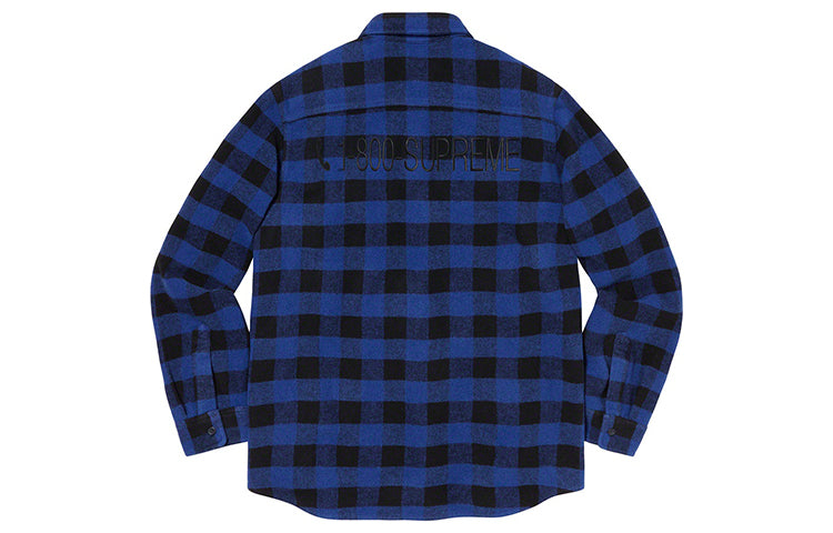Supreme FW19 Week 11 1-800 Buffalo Plaid Shirt Royal Shirt 'Blue' SUP-FW19-1002