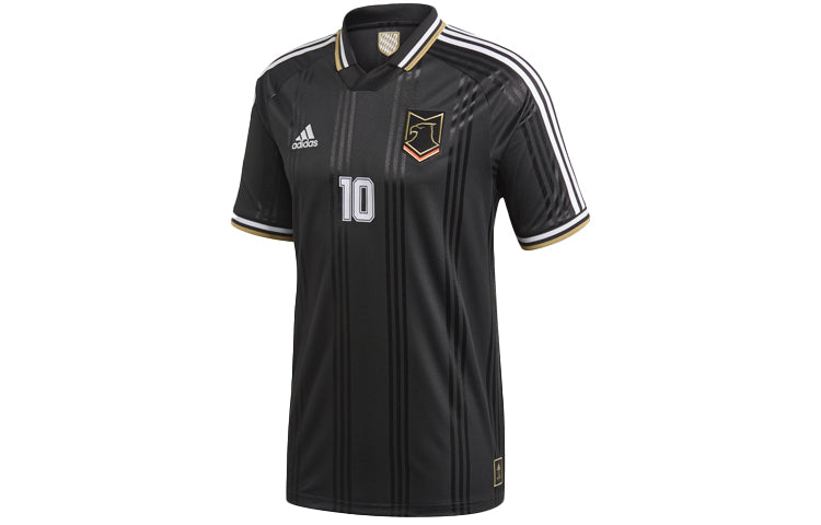 adidas Training Sports Soccer/Football Short Sleeve Black FK3557